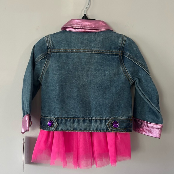Little Girls “Dance it Out” patch detailed Jacket, Tee, & Tutu Set, NWT, Size 2T - Picture 5 of 10